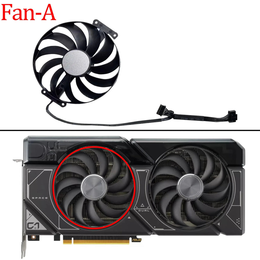 For ASUS RTX 4070 12GB DUAL OC Video Card Fan 95MM RTX4070 Graphics Card Replacement Fan