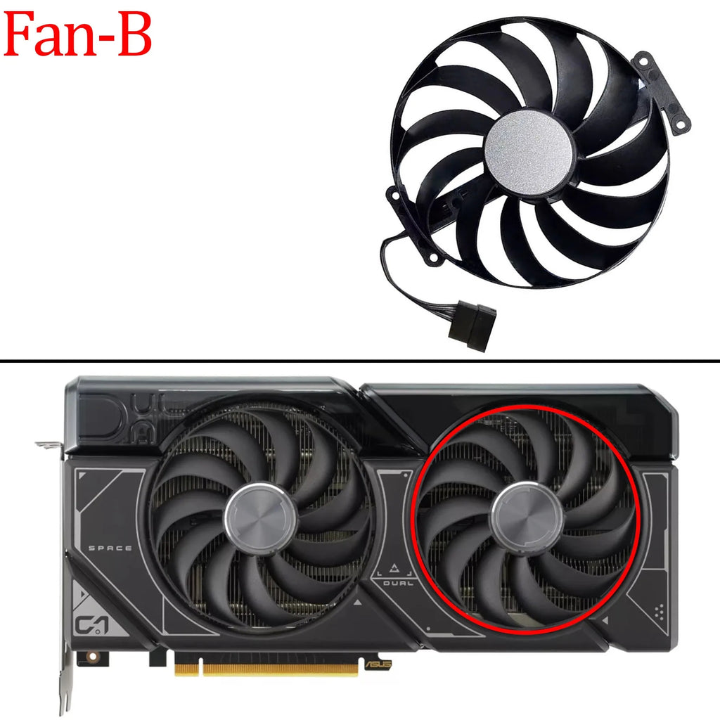 For ASUS RTX 4070 12GB DUAL OC Video Card Fan 95MM RTX4070 Graphics Card Replacement Fan