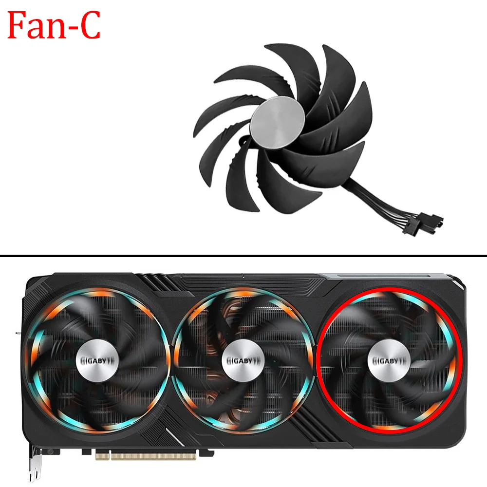 For Gigabyte GeForce RTX 4090 Gaming OC 105MM GAH3S2U 4Pin Graphics Card Cooling Fan