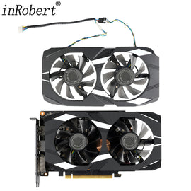 For ASUS Dual GTX 1650 1660Ti OC edition 75MM FD8015U12S 6PIN Graphics Card Cooling Fan