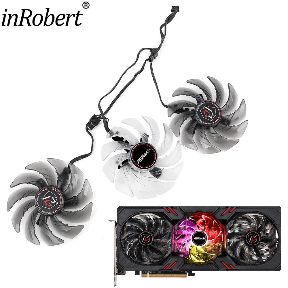 87mm Cooler Fan for Asrock AMD Radeon RX 6600XT 6650XT 6700XT 6750XT 6800 Phantom graphics card Fan