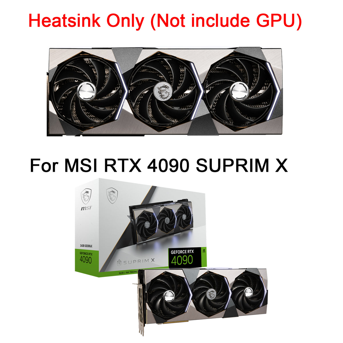 New GPU Heatsink with Fan For MSI RTX 4090 SUPRIM X Graphics Card Cool ...