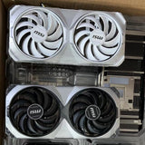 New White GPU Heatsink with Fan For MSI RTX 4070 VENTUS 2X White Graphics Card Cooling Heat Sink