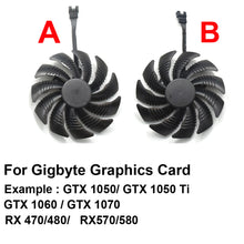 Cargar imagen en el visor de la galería, 88mm T129215SU/PLD09210S12HH P106 Graphics Card Cooling Fan for Gigabyte GTX 1050 Ti RX 480 470 570 580 GTX 1060 G1 Gaming Cooler