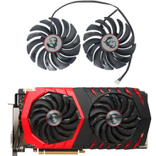Load image into Gallery viewer, 2PCS PLD10010B12HH PLD10010S12HH 4PIN FOR MSI GTX1080Ti 1080 1070 1060 RX470 480 570 580GAMING Graphics Card Cooler Fans