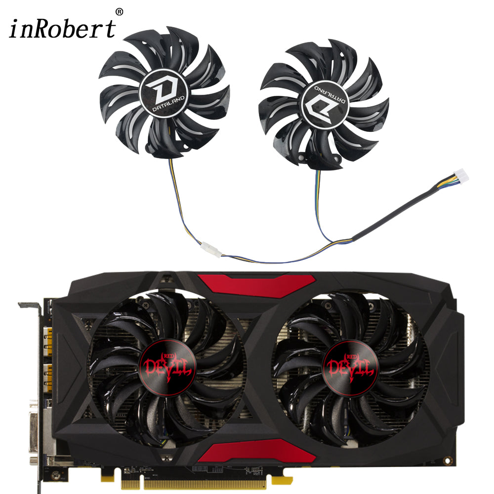 2Pcs/Lot GA91B2U GPU Cooling Fans Replacement For PowerColor Red Devil Radeon RX 470 480 580 Graphics Video Cards Cooler Fans