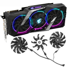 Load image into Gallery viewer, 95MM PLD10015B12H Cooling Fan Replacment For Gigabyte AORUS GeForce RTX 2060 2070 2080 Ti SUPER 8G Graphics Card
