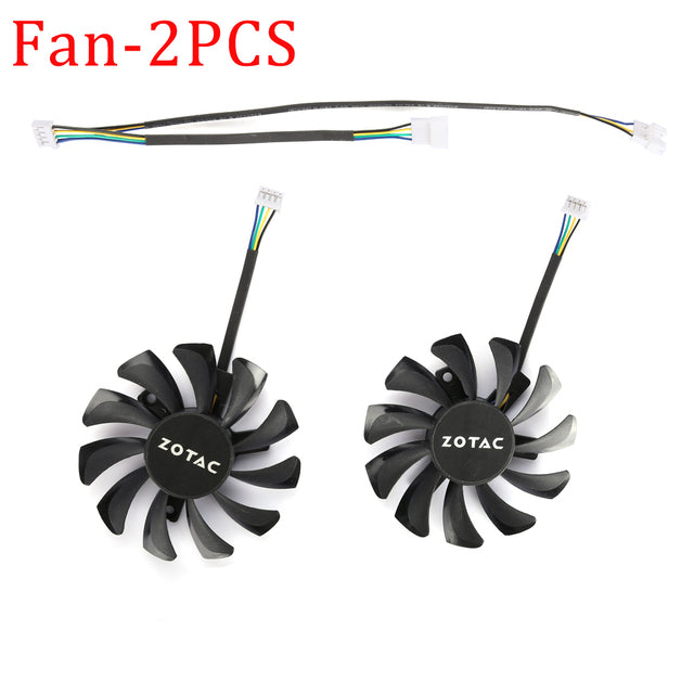 75MM GA81S2U GTX970 Cooler Fan Replacement For ZOTAC GeForce GTX 660Ti 650Ti BOOST GTX 970 Dual Graphics Card Cooling Fan
