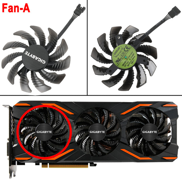 Gtx 1060 Gtx 1070 Fan Stop 75mm T128010SU Cooler Fan For Gigabyte