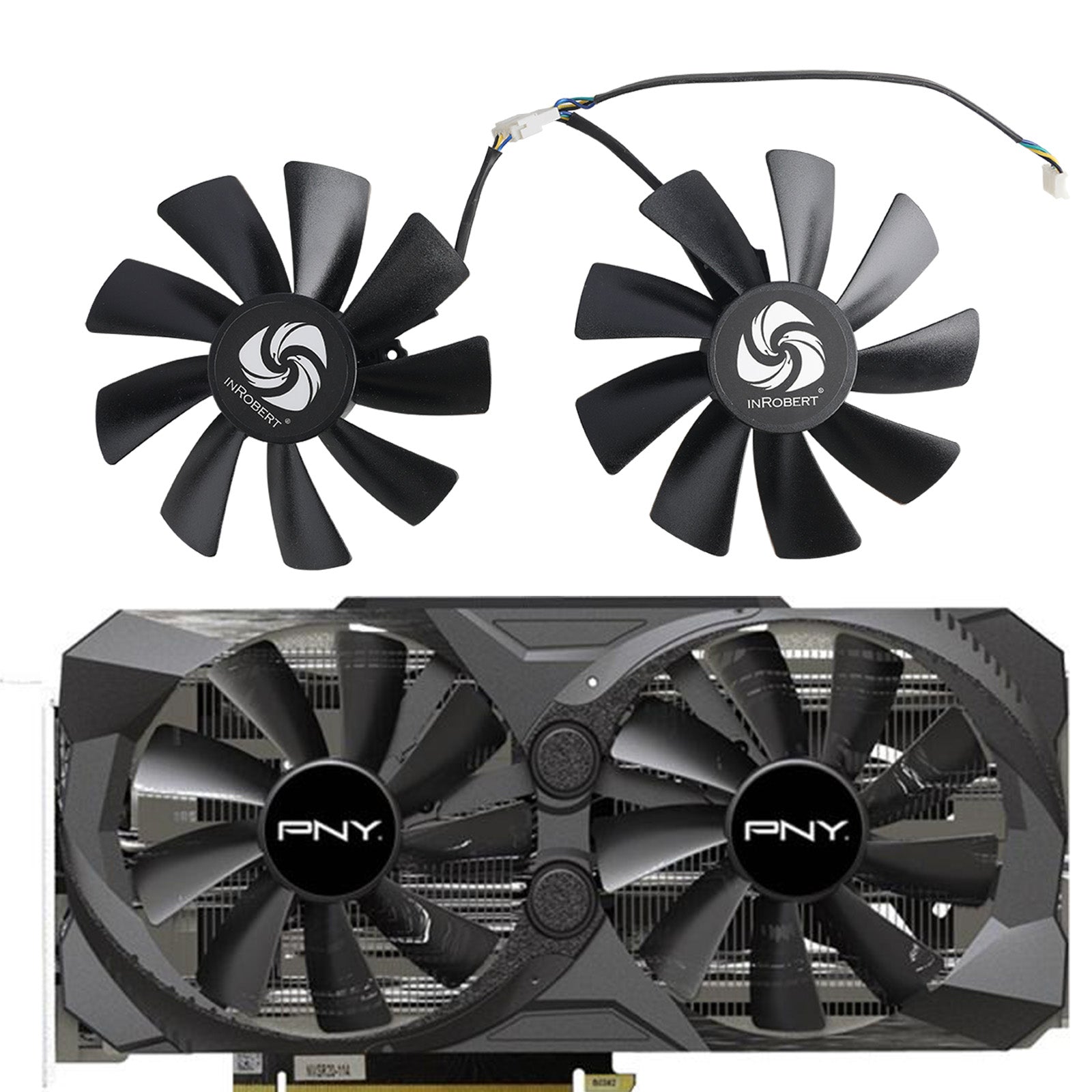 inRobert Graphics Card Fan For Manli RTX 3070, 51RISC RTX 3070, PNY RTX3070 UPRISING Dual Fan