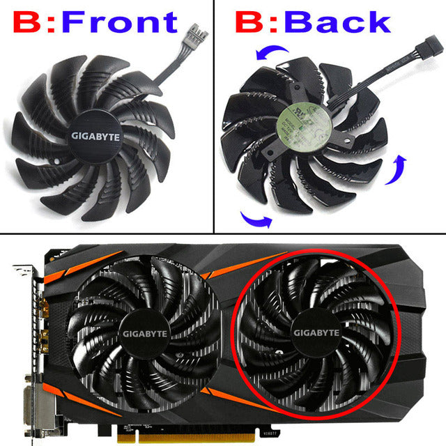 88MM T129215SU PLD09210S12HH 4Pin Cooling Fan For Gigabyte