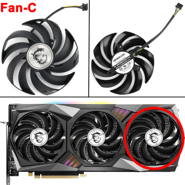 90MM PLD09210S12HH Cooler Fan For MSI Radeon RX 6800 6900 XT GeForce RTX 3060 3070 3080 3090 Ti GAMING Graphics Card Fans
