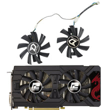 Cargar imagen en el visor de la galería, inRobert GA92B2U RX 570 GPU FAN For PowerColor Radeon Red Dragon RX 570 Dual Cool Cards Cooling Replacement Fan Cooler
