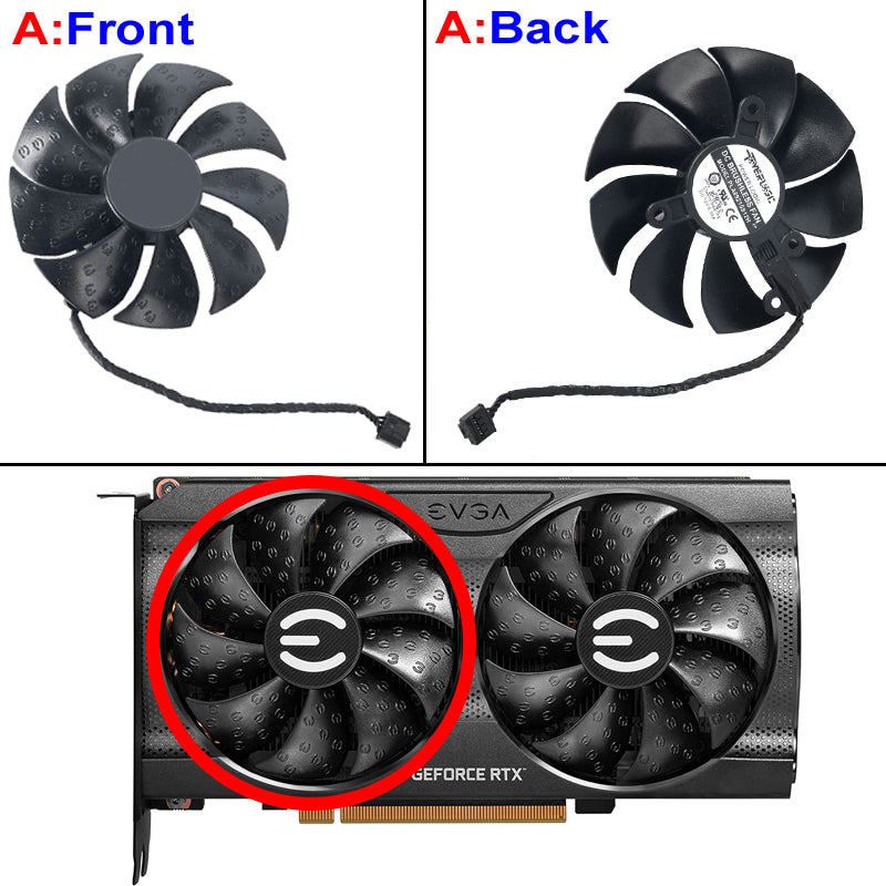 87MM PLA09215S12H video card fan For EVGA RTX 3050 3060 3060Ti XC GAMING Graphics Card Cooling Fan
