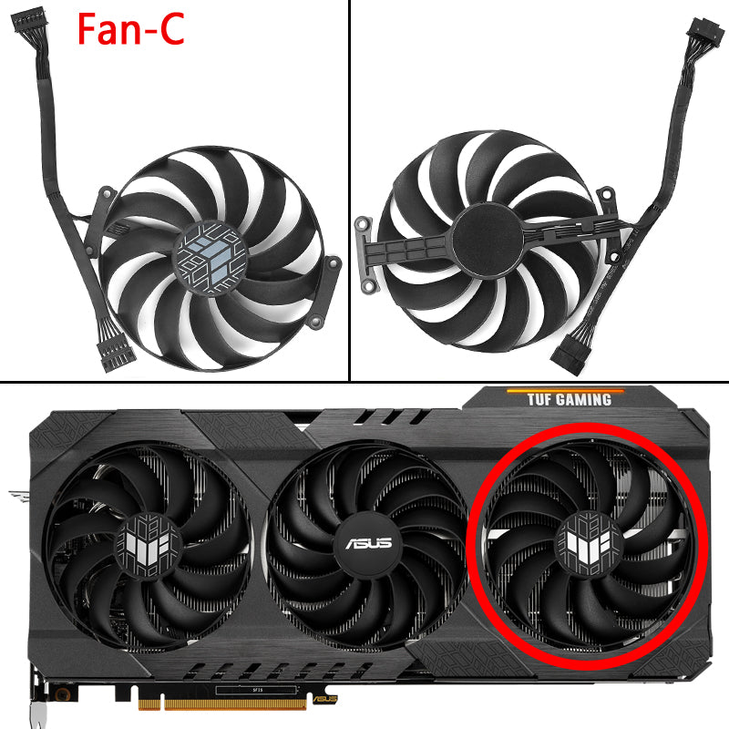95MM CF1010U12S RX6700 RX6800 RX6900 Cooler Fan Replacement For ASUS TUF Gaming Radeon RX 6700 6800 6900 XT OC Edition Graphics Video Card Fans