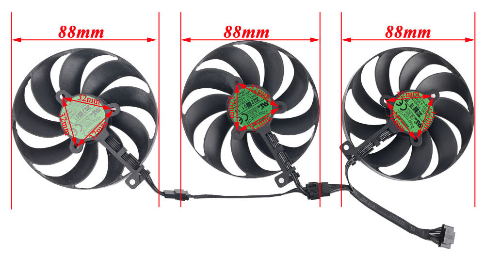 88mm T129215BU Cooler Fan For ASUS TUF RTX 3060 3060Ti 3070 3070TI 3080 3080Ti 3090 Graphics Video Card Cooling