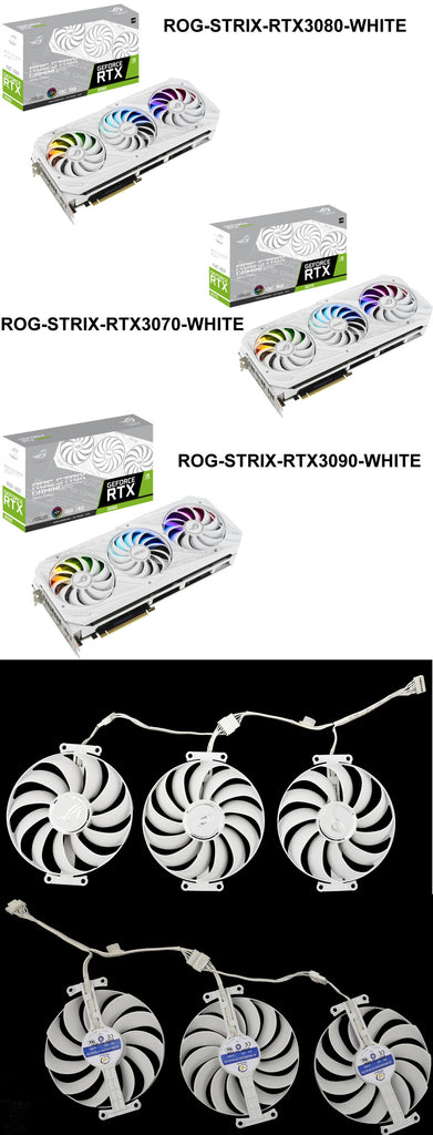 New 95MM White CF1010U12S Cooler Fan Replacement For ASUS ROG Strix GeForce RTX 3070 3080 3090 V2 Edition Graphics Card