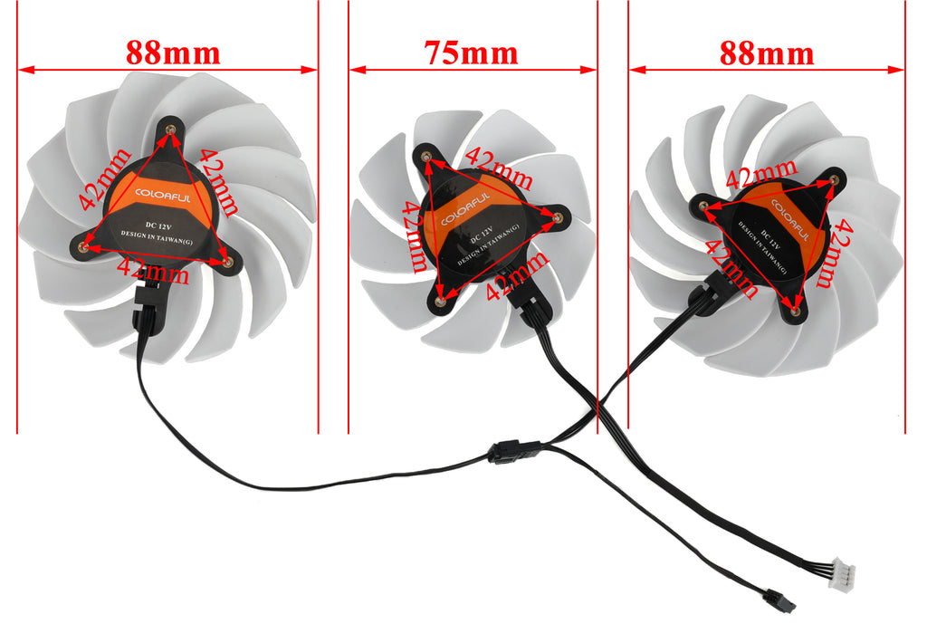 88MM 4Pin Cooler Fan Replacement For Colorful GeForce RTX 3060 Ti 3070 3080 iGame Graphics Video Card Cooling Fans