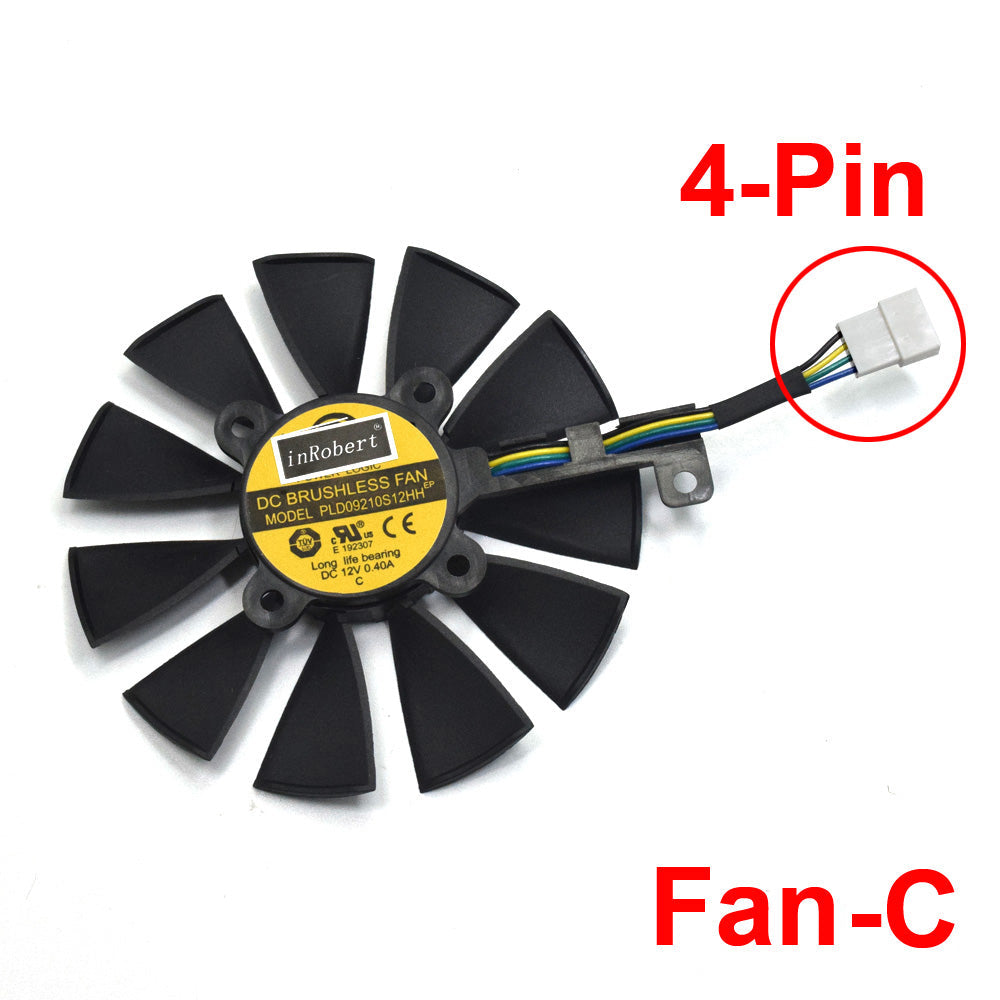 inRobert PLD09210S12HH Video Card Cooling Fan for ASUS Strix R9 390X 390 RX480 RX580 GTX 980Ti 1060 1070 1080 Graphic Card