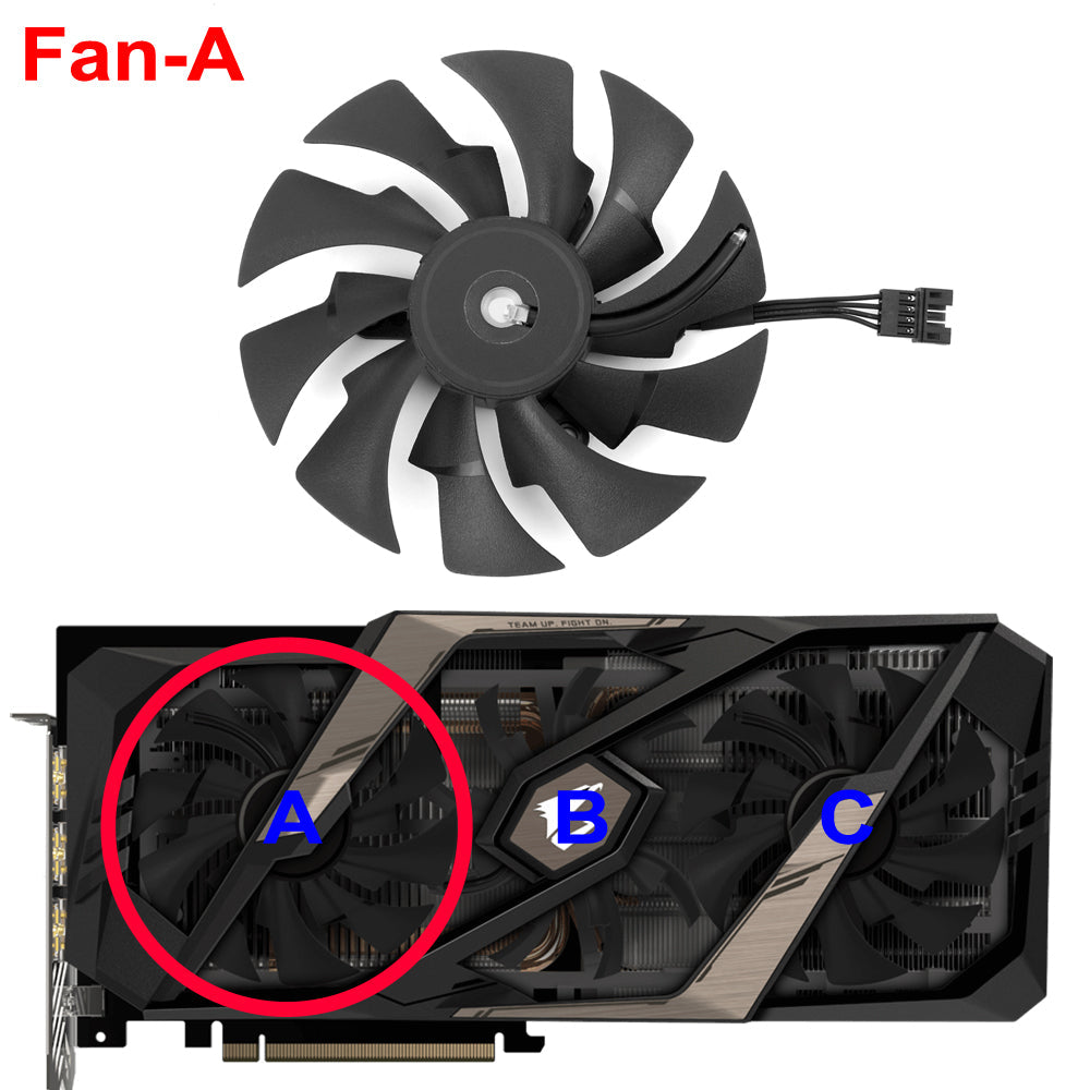 95MM PLD10015B12H Cooling Fan Replacment For Gigabyte AORUS GeForce RTX 2060 2070 2080 Ti SUPER 8G Graphics Card