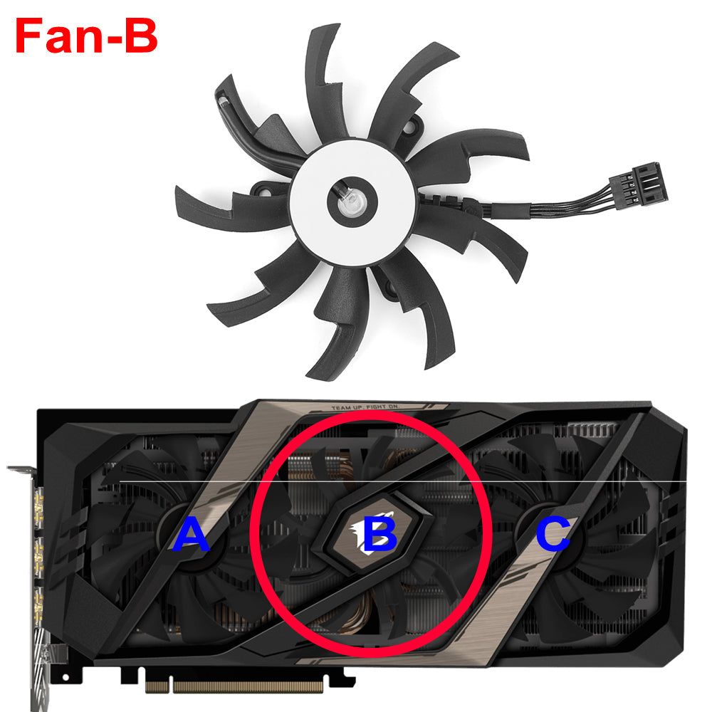 95MM PLD10015B12H Cooling Fan Replacment For Gigabyte AORUS GeForce RTX 2060 2070 2080 Ti SUPER 8G Graphics Card