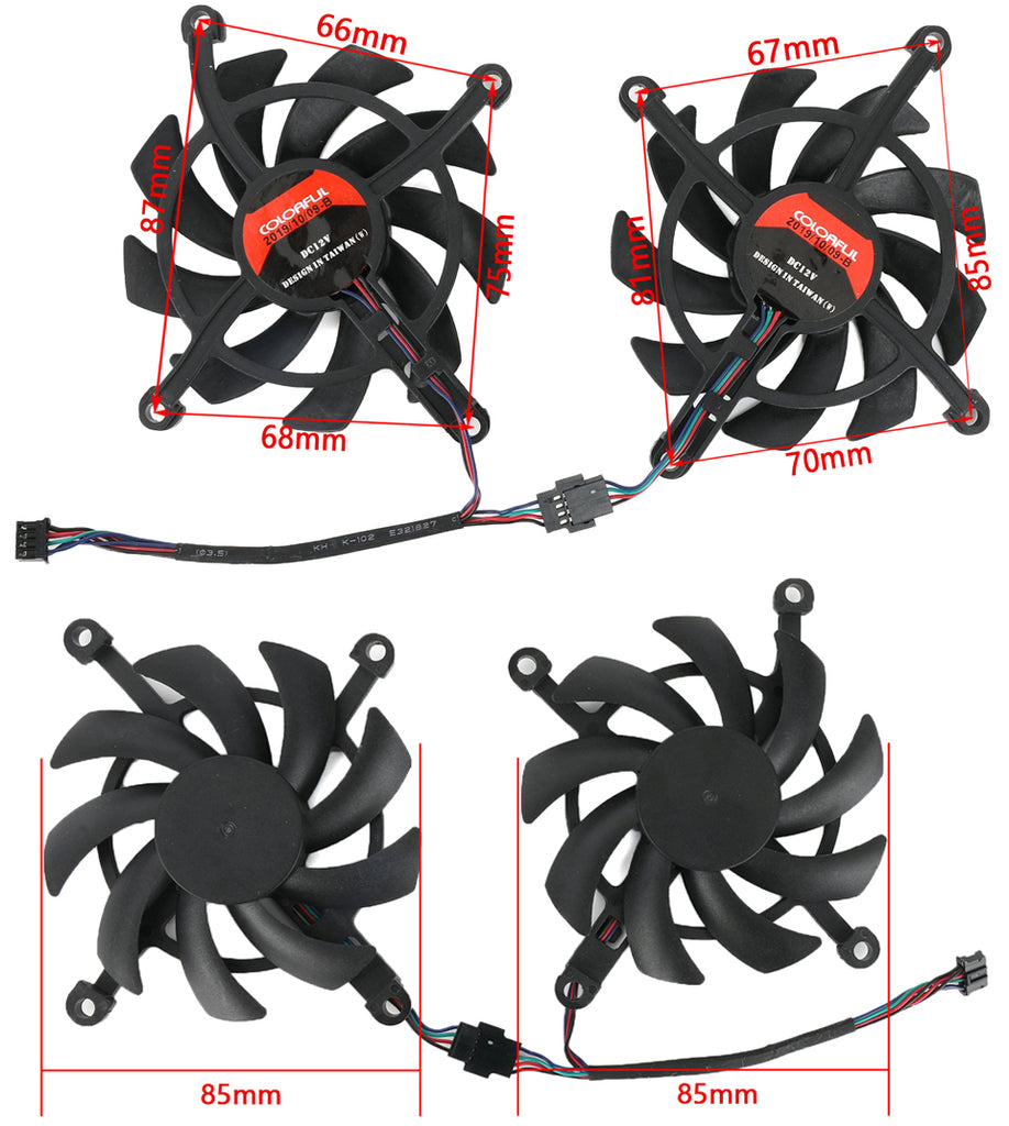 85MM RTX 2060 2060SUPER Fan Replacement For Colorful GeForce GTX 1660Ti 1650 1660 SUPER Graphics Card Cooling Fan
