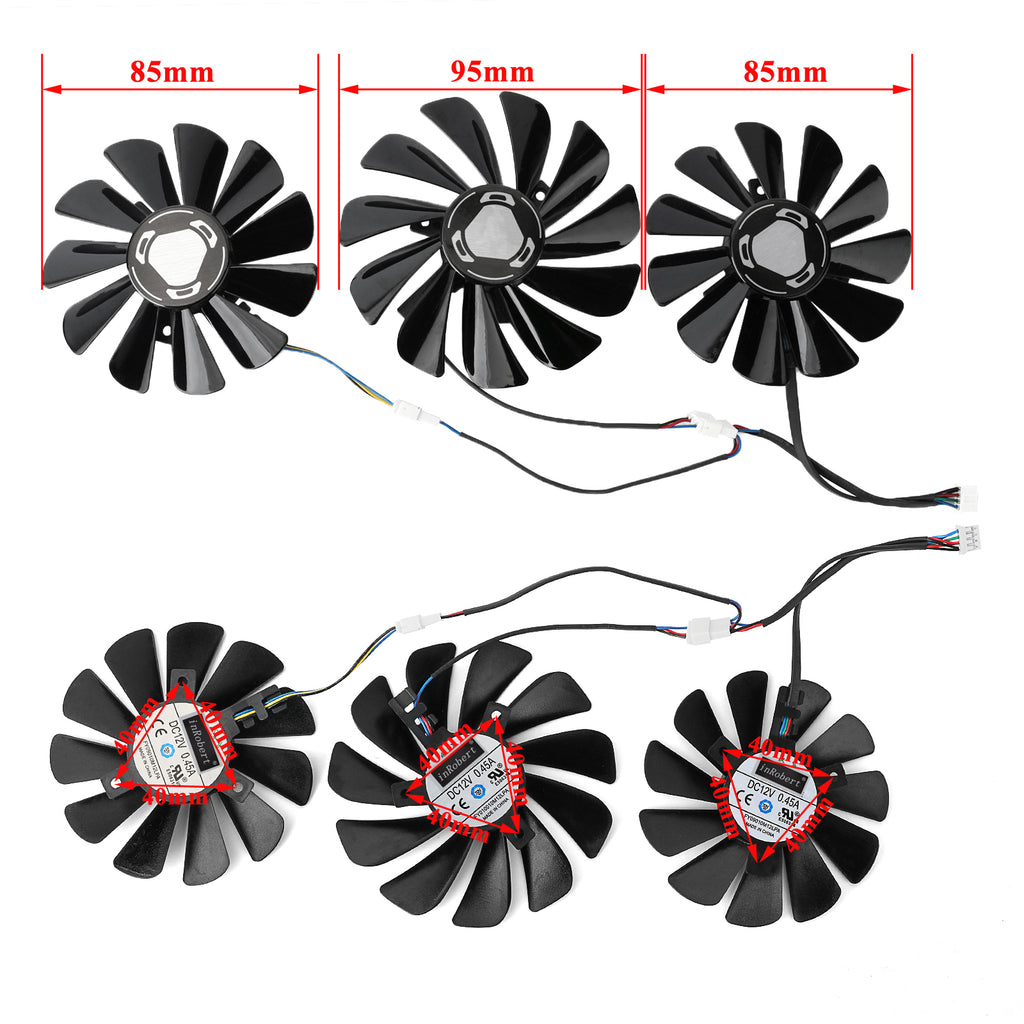 85MM 95MM FY010010M12LPA RX5700 RX5800 Cooler Fan Replacement For XFX AMD RX 5700 5800 5900XT Graphics Card Fan