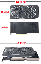 Load image into Gallery viewer, For Retrofit NVIDIA RTX A4000 Replacement Graphics Card Cooler Heat Sink With Tow Ball Bearing Fan