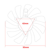 Load image into Gallery viewer, 95MM XY-D10015SH DC 12V 0.55A Cooler Fan For MSI GeForce GTX 1660 SUPER AERO GTX 1660Ti Graphics Video Card Cooling Fans
