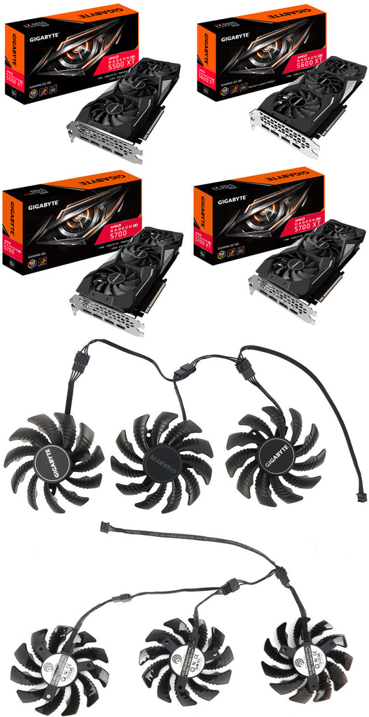 78MM Cooler Fan Replacement For Gigabyte Radeon RX 5500 5600 5700 XT Graphics Video Card Cooling T128010SU PLD08010S12HH