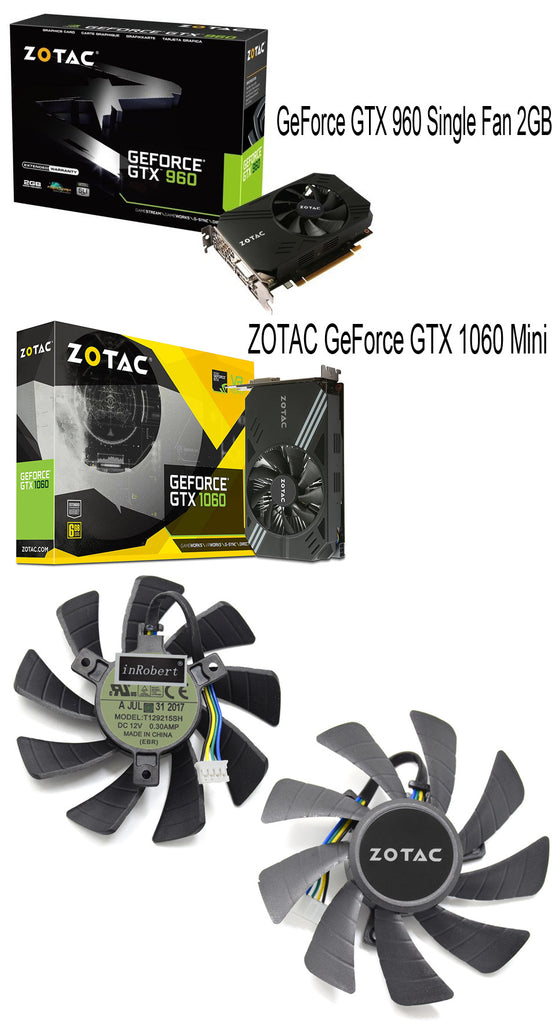 New 85MM T129215SH Cooling Fan Replacement For ZOTAC GeForce GTX1060 GTX 1060 MINI ZT-P10600A-10L GTX 960 Graphics Card Cooler