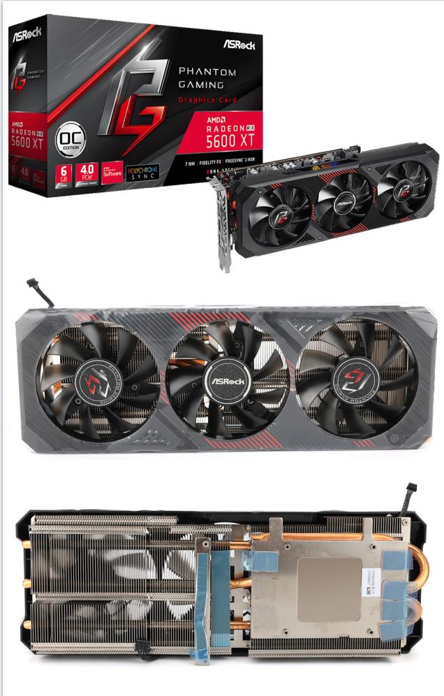 New RX5600XT Heatsink Replacement For ASROCK AMD Radeon RX 5600 XT Phantom Gaming D3 6G OC Video Card Fan Cooler