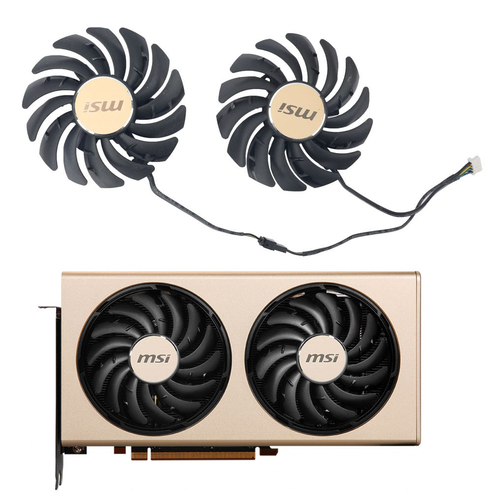 Original Video Card Fan 87MM PLD09210S12HH RX5700 RX5700XT For MSI Radeon  RX 5700 XT EVOKE OC Graphics Card Cooling Fan