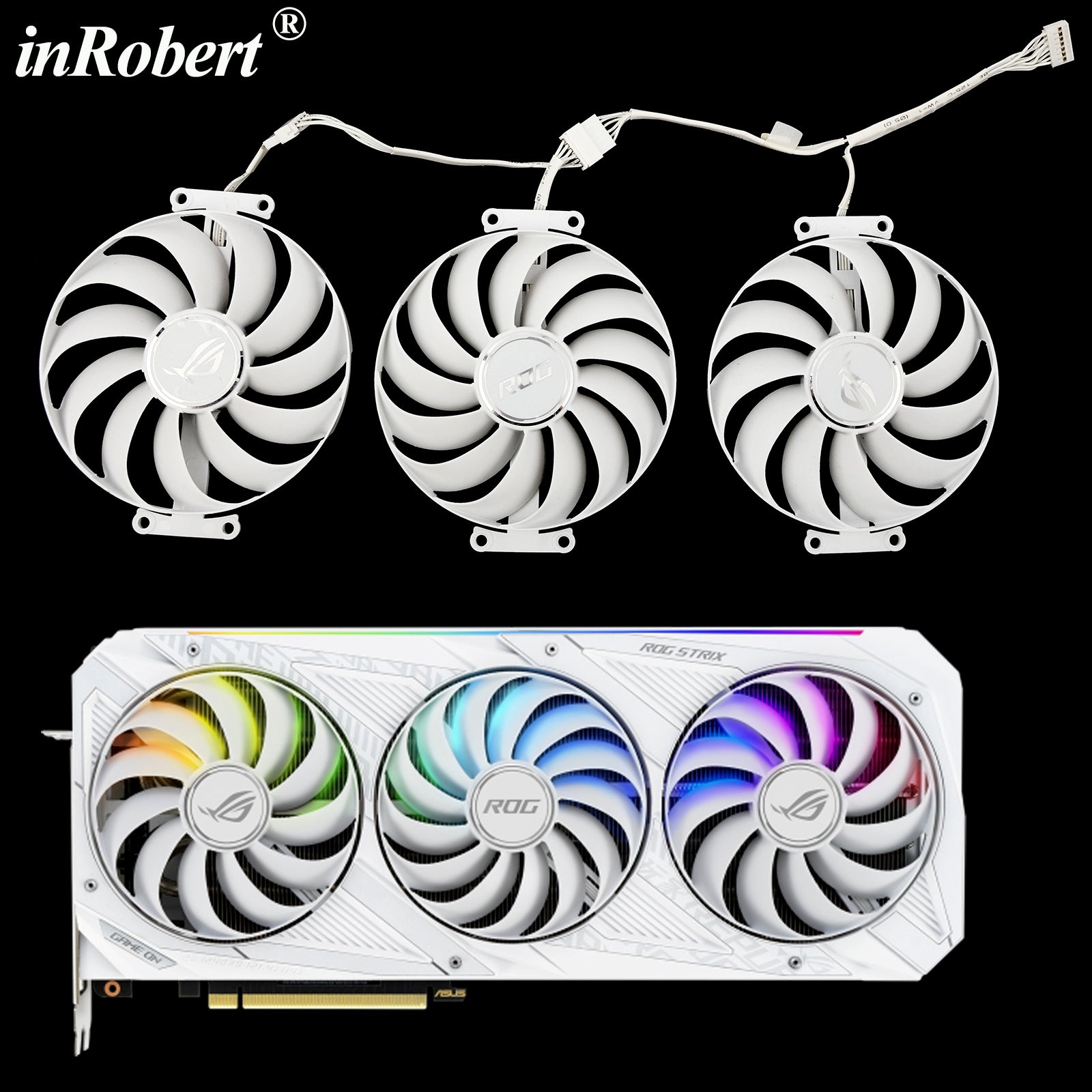 New 95MM White CF1010U12S Cooler Fan Replacement For ASUS ROG
