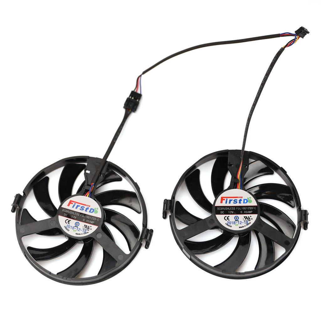 New 2Pcs Cooling Fan Replacement For XFX Radeon R9 370X 380X R7 350 360 370 RX 460 560 Graphics Card Cooler Fan FDC10U12S9-C