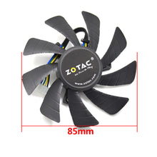 Cargar imagen en el visor de la galería, New 85MM T129215SH Cooling Fan Replacement For ZOTAC GeForce GTX1060 GTX 1060 MINI ZT-P10600A-10L GTX 960 Graphics Card Cooler