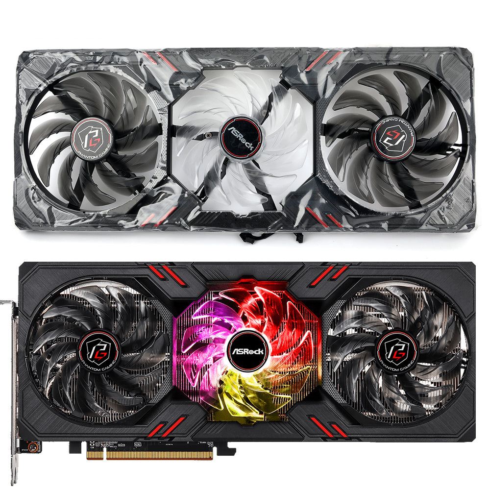 New Cooling Fan Case Replacement For Asrock AMD Radeon RX 6600 XT Phantom  Gaming D 8GB OC Heatsink Cooler
