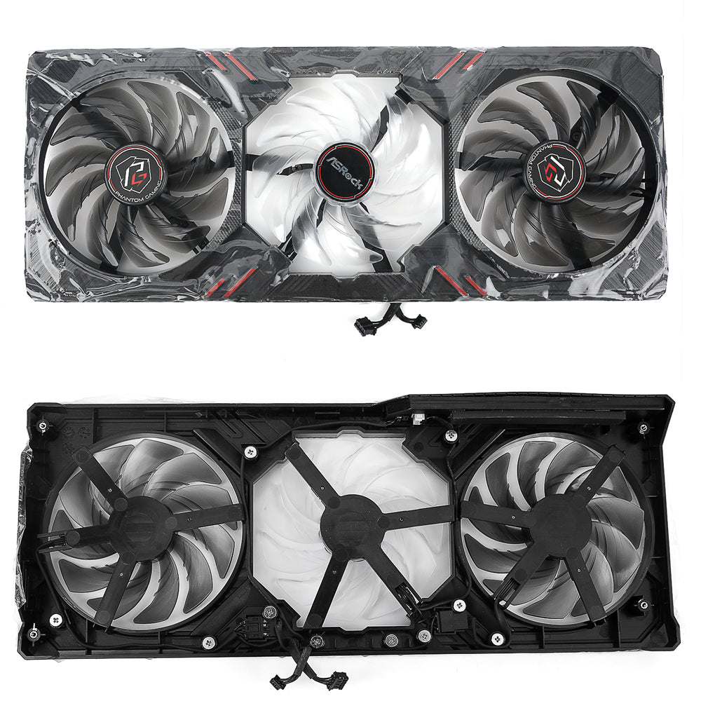 New Cooling Fan Case Replacement For Asrock AMD Radeon RX 6600 XT Phantom Gaming D 8GB OC Heatsink Cooler
