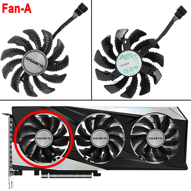 Original 78MM Cooler Fan Replacement For Gigabyte GeForce RTX 3060 Ti RX 6600 6700 XT GAMING Graphics Video Card Cooling