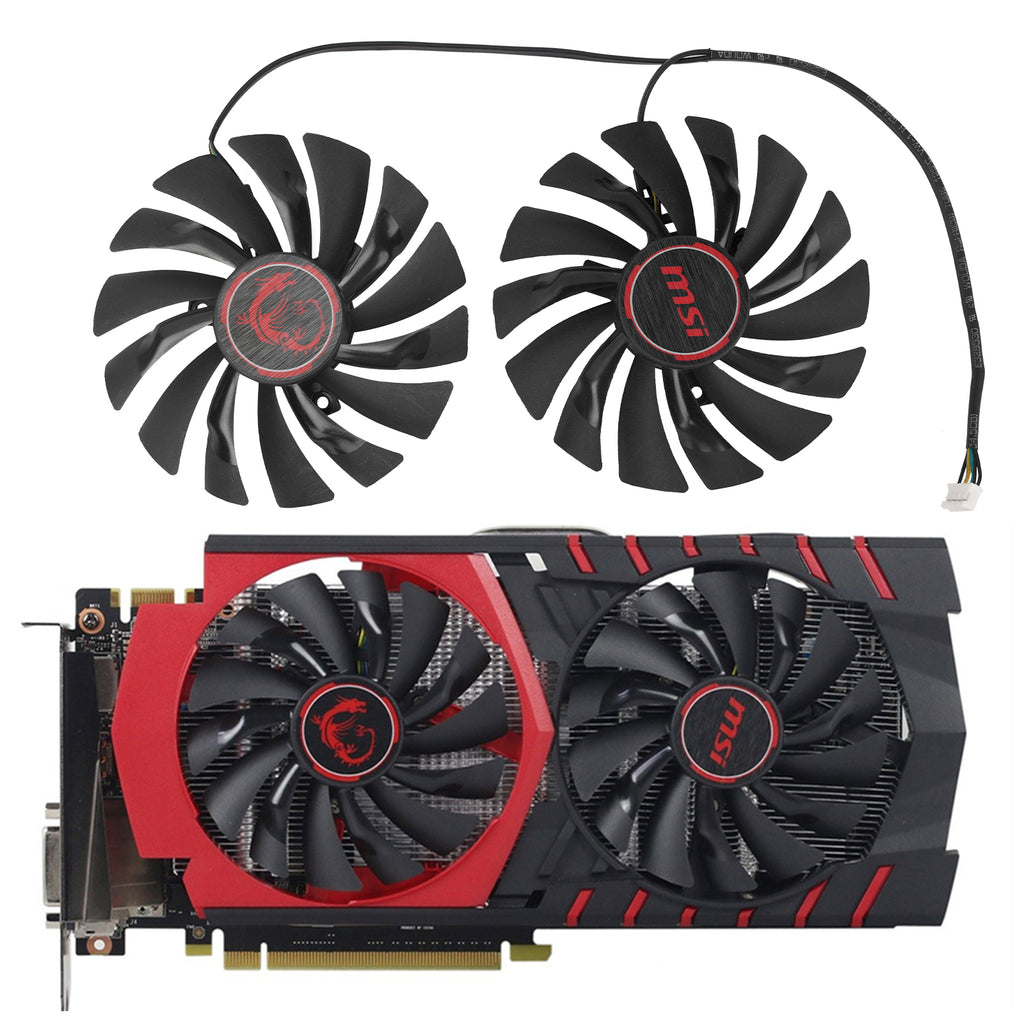 95MM PLD10010S12HH Video Card Fan For MSI GTX 960 970 960 1060 RX570 GAMING X  Graphics Card Replacement Cooling Fan