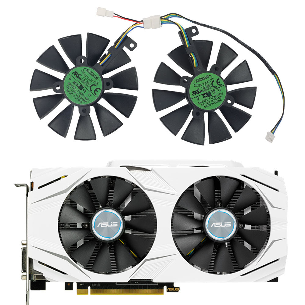 Original 87MM T129215BU  RX480 Dual RX57  Expedition Cooling Graphics Fan For ASUS GTX 1060 1070 Dual Video Card Fan Cooler