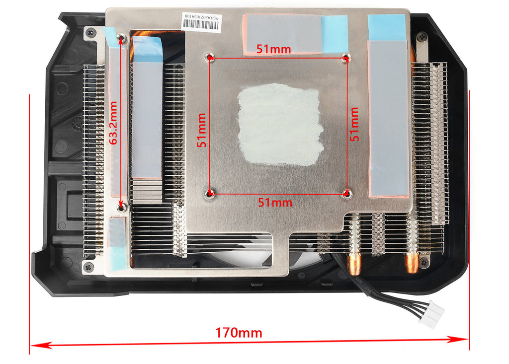 GPU Heatsink Cooler Fan Replacement For PALIT GeForce GTX 1660 Ti