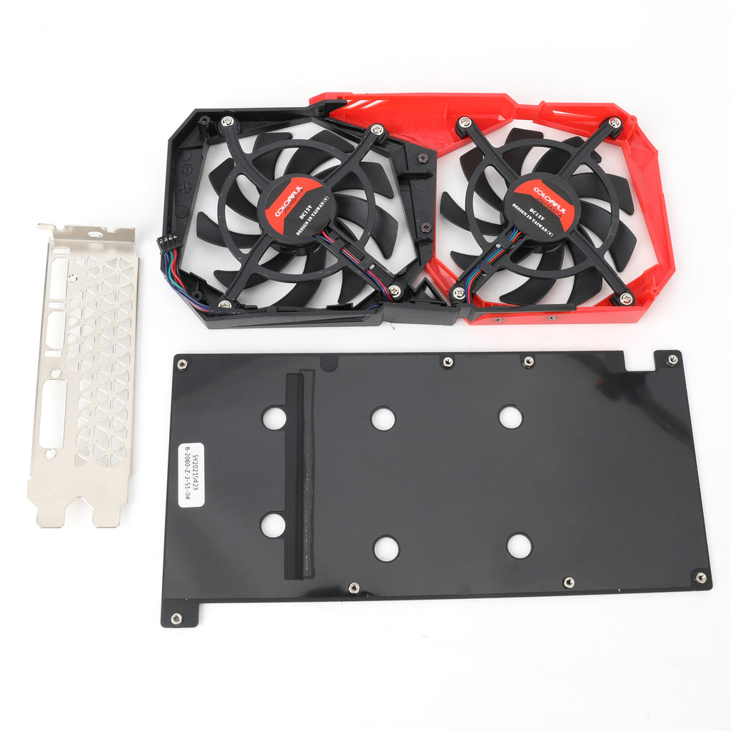 RTX2060 GPU Cooling Fan Shell Full Height Profile Bracket Backplate For Colorful RTX 2060 GTX 1660 Super NB 6G Graphics Card