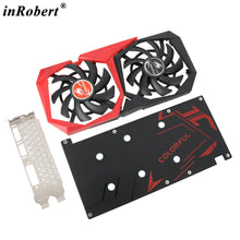 Cargar imagen en el visor de la galería, RTX2060 GPU Cooling Fan Shell Full Height Profile Bracket Backplate For Colorful RTX 2060 GTX 1660 Super NB 6G Graphics Card