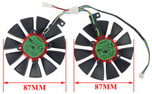 Load image into Gallery viewer, Original 87MM T129215BU  RX480 Dual RX57  Expedition Cooling Graphics Fan For ASUS GTX 1060 1070 Dual Video Card Fan Cooler