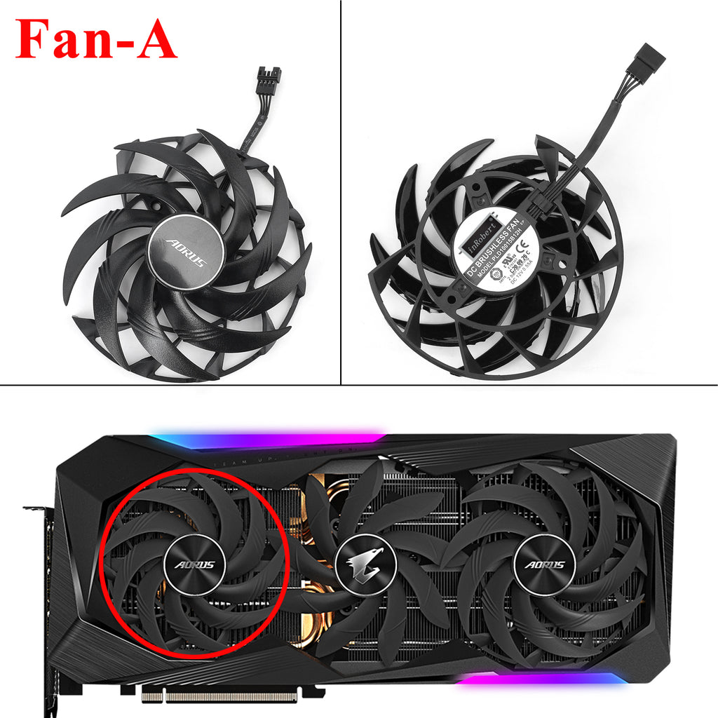 New PLD10015B12H Cooling Fan for Gigabyte AORUS GeForce RTX 3070 3080 3090 XTREME RX 6800 6900 XT MASTER 16G Graphics Card Fan