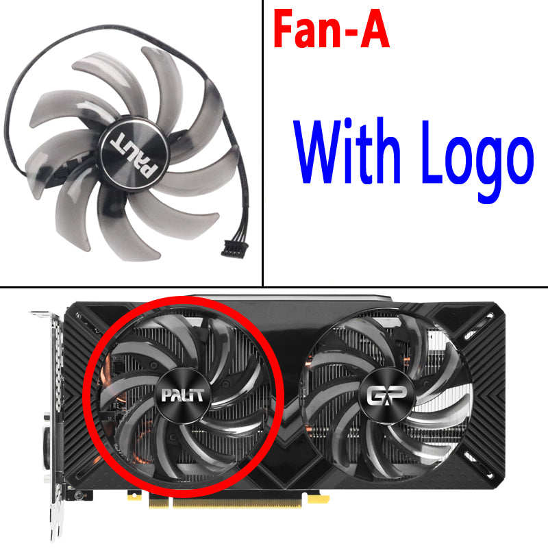 GA91S2U 85mm Cooler Fan Replacement For PALiT PNY GTX 1660 TI Super RTX 2060 2070 RTX2060 Dual Graphics Video Card Cooling
