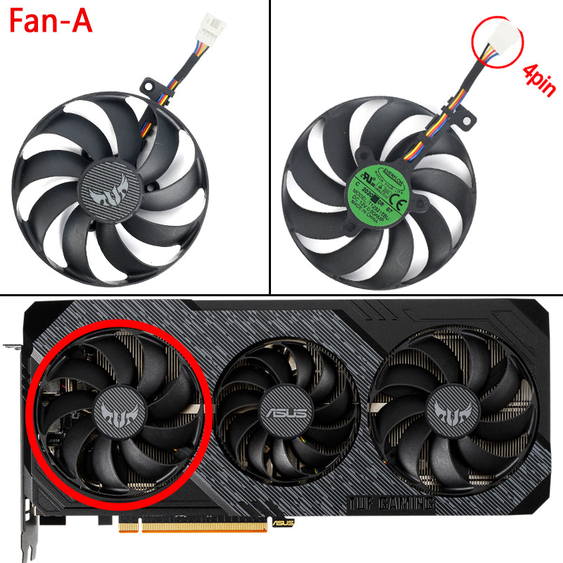 New RX5600XT RX5700XT Cooler Fan Replacement For ASUS Radeon RX 5600 5700 XT Graphics Video Card Cooling T129215BU