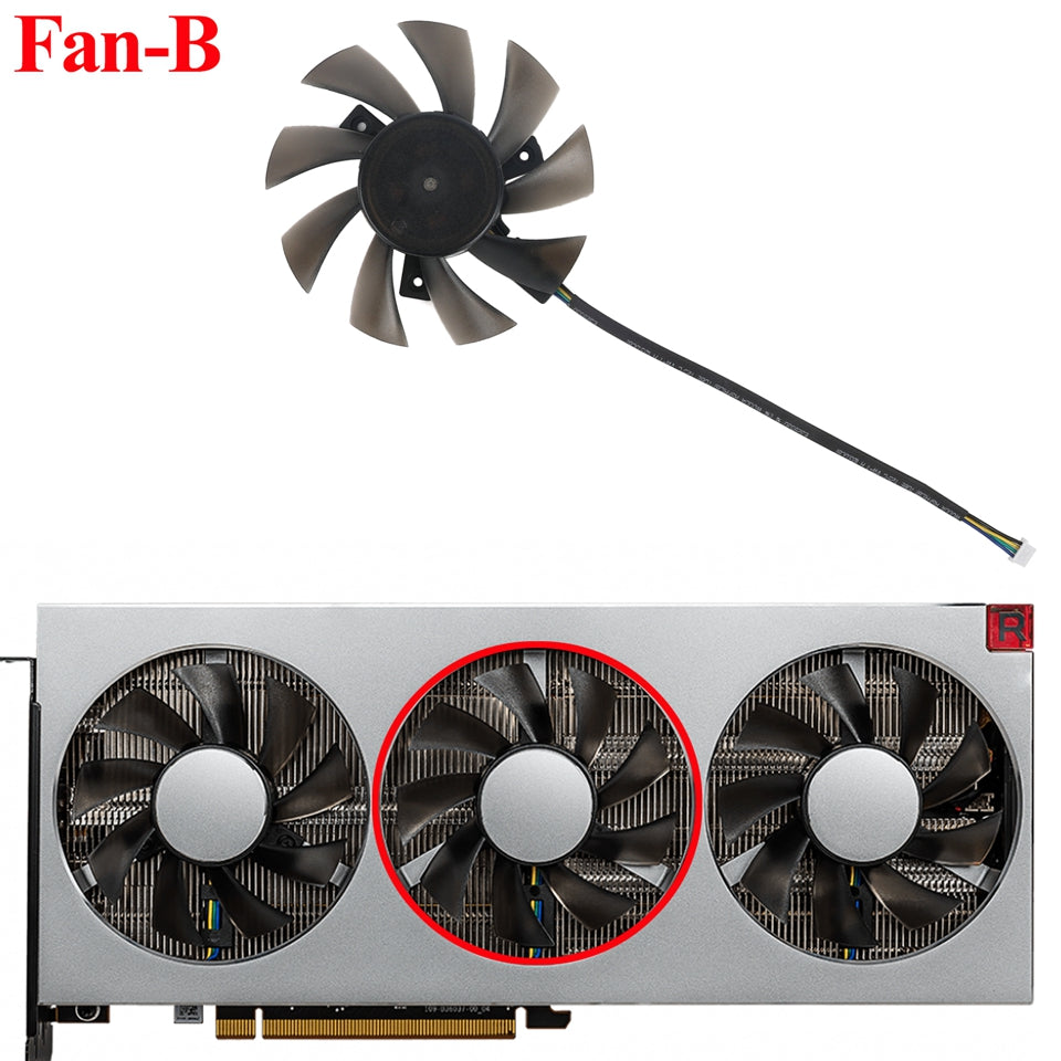 75MM FD8015H12S RadeonVII Replace Cooler Fan For AMD XFX/Sapphire/PowerColor/MSI/Gigabyte Radeon VII Graphics Card Cooling Fan