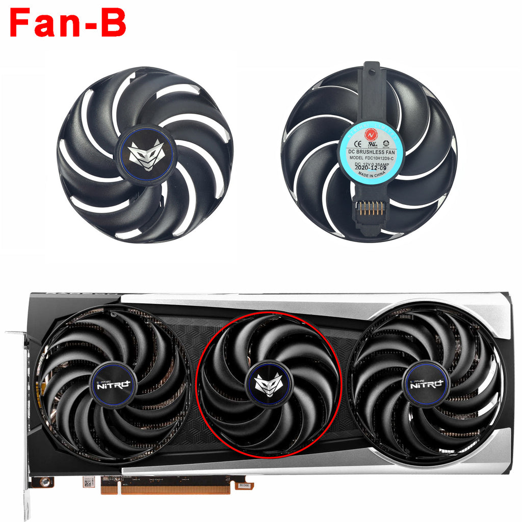 Fan Video Card 87MM FDC10H12D9-C 95MM FDC10U12D9-C For Sapphire NITRO+ AMD Radeon RX 6700 6800 6900 XT Graphics Card Cooling Fan